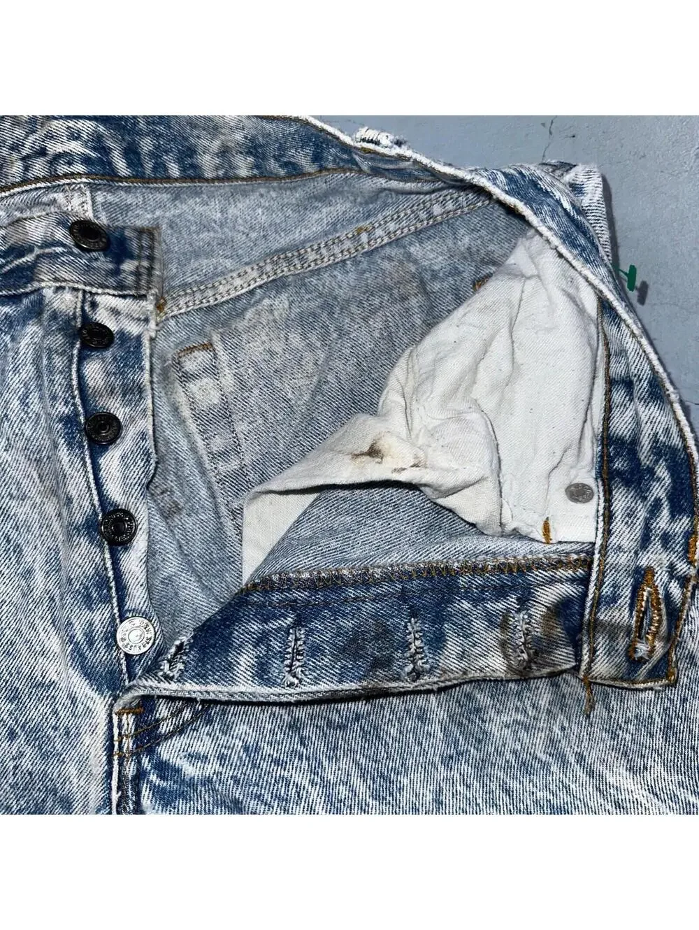 Levis 501 Vintage 80s USA XX Straight Leg Jeans Blue Acid Wash 31x32 Act 30x31